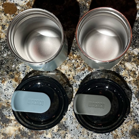Lot of 2 6 oz Wacaco Octaroma Espresso Latte Cortado Coffee Tumblers Blue & Gray - Picture 5 of 10